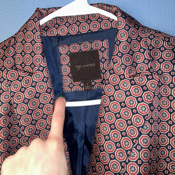 Blazer geometric pattern blue and red - Picture 2 of 7
